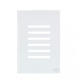 Placa p/ 6 Interruptores 4x2 - Novara Glass Branco